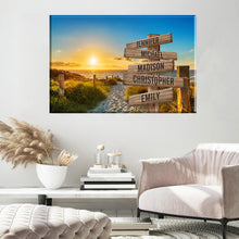 Load image into Gallery viewer, Summer Beach Sunset Color Multi-Names Premium Canvas