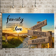 Load image into Gallery viewer, Summer Beach Sunset Color A Little Whole Lot of Love Multi-Names Premium Canvas Poster