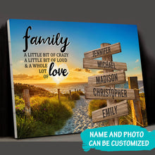 Load image into Gallery viewer, Summer Beach Sunset Color A Little Whole Lot of Love Multi-Names Premium Canvas