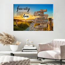 Load image into Gallery viewer, Summer Beach Sunset Color A Little Whole Lot of Love Multi-Names Premium Canvas Poster