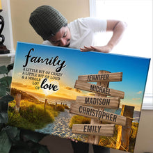 Load image into Gallery viewer, Summer Beach Sunset Color A Little Whole Lot of Love Multi-Names Premium Canvas
