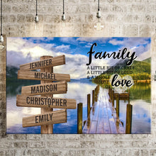 Load image into Gallery viewer, Summer Pier Color A Little Whole Lot of Love Multi-Names Premium Canvas Poster