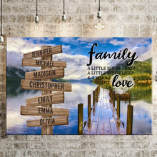 Load image into Gallery viewer, Summer Pier Color A Little Whole Lot of Love Multi-Names Premium Canvas Poster