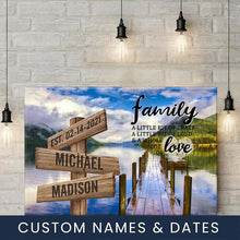 Load image into Gallery viewer, Summer Pier Color A Little Whole Lot of Love Multi-Names Premium Canvas Poster