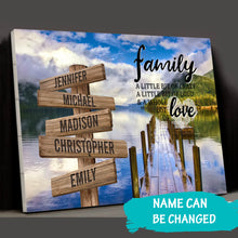Load image into Gallery viewer, Summer Pier  Color A Little Whole Lot of Love Multi-Names Premium Canvas