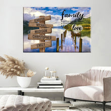 Load image into Gallery viewer, Summer Pier  Color A Little Whole Lot of Love Multi-Names Premium Canvas