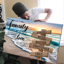 Load image into Gallery viewer, Sunset Beach Color A Little Whole Lot of Love Multi-Names Premium Canvas
