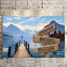 Load image into Gallery viewer, Sunshine Pier Color Multi-Names Premium Canvas Poster
