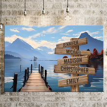 Load image into Gallery viewer, Sunshine Pier Color Multi-Names Premium Canvas Poster