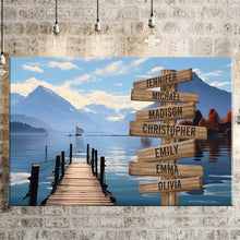 Load image into Gallery viewer, Sunshine Pier Color Multi-Names Premium Canvas Poster