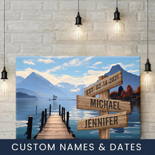 Load image into Gallery viewer, Sunshine Pier Color Multi-Names Premium Canvas Poster