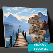 Load image into Gallery viewer, Sunshine Pier Color Multi-Names Premium Canvas Poster