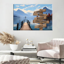 Load image into Gallery viewer, Sunshine Pier Color Multi-Names Premium Canvas Poster
