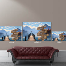 Load image into Gallery viewer, Sunshine Pier Color Multi-Names Premium Canvas Poster