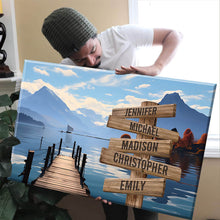 Load image into Gallery viewer, Sunshine Pier Color Multi-Names Premium Canvas