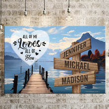 Load image into Gallery viewer, Sunshine Pier Color All of Me Loves All of You Multi-Names Premium Canvas Poster