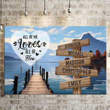 Load image into Gallery viewer, Sunshine Pier Color All of Me Loves All of You Multi-Names Premium Canvas Poster