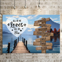 Load image into Gallery viewer, Sunshine Pier Color All of Me Loves All of You Multi-Names Premium Canvas