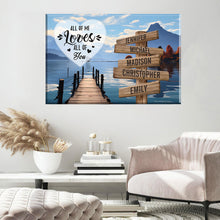 Load image into Gallery viewer, Sunshine Pier Color All of Me Loves All of You Multi-Names Premium Canvas Poster