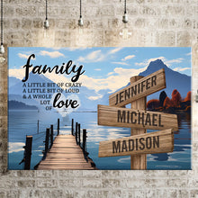 Load image into Gallery viewer, Sunshine Pier Color A Little Whole Lot of Love Multi-Names Premium Canvas Poster