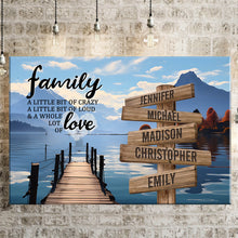 Load image into Gallery viewer, Sunshine Pier Color A Little Whole Lot of Love Multi-Names Premium Canvas