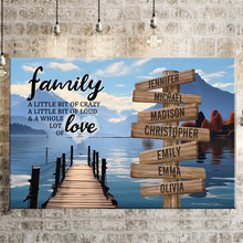 Load image into Gallery viewer, Sunshine Pier Color A Little Whole Lot of Love Multi-Names Premium Canvas