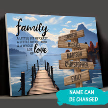 Load image into Gallery viewer, Sunshine Pier Color A Little Whole Lot of Love Multi-Names Premium Canvas