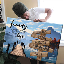 Load image into Gallery viewer, Sunshine Pier Color A Little Whole Lot of Love Multi-Names Premium Canvas