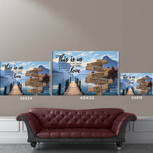 Load image into Gallery viewer, Sunshine Pier Color Personalized "THIS IS US" Multi-Names Premium Canvas