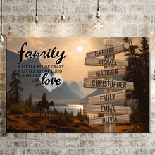 Load image into Gallery viewer, Surrounded by Mountains Color A Little Whole Lot of Love Multi-Names Premium Canvas Poster