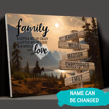 Load image into Gallery viewer, Surrounded by Mountains Color A Little Whole Lot of Love Multi-Names Premium Canvas
