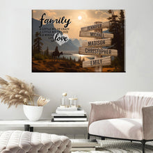 Load image into Gallery viewer, Surrounded by Mountains Color A Little Whole Lot of Love Multi-Names Premium Canvas