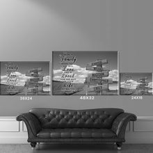 Load image into Gallery viewer, Country Road  "Being A Family Means You Will Love And Be Loved" Multi-Names Premium Canvas