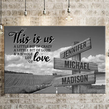Load image into Gallery viewer, Country Road Personalized "THIS IS US" Multi-Names Premium Canvas Poster