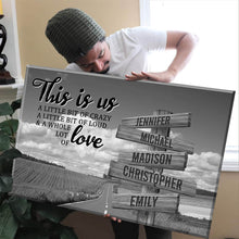 Load image into Gallery viewer, Country Road  Personalized "THIS IS US" Multi-Names Premium Canvas