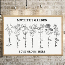 Load image into Gallery viewer, Custom Birth Flower Canvas - Unique Family Gifts (Ready to Hang)