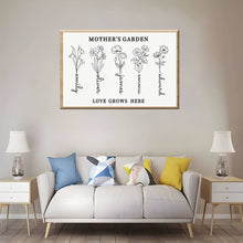 Load image into Gallery viewer, Custom Birth Flower Canvas Poster - Unique Family Gifts