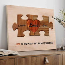 Load image into Gallery viewer, Personalized Couple Names Sign, Valentines Day Anniversary Wedding Gifts Idea for Him Her, Birthday Gift for Husband Wife Boyfriend Girlfriend, Custom Heart Puzzle Pieces