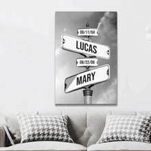 Load image into Gallery viewer, Personalized Canvas "Date of birth of children"