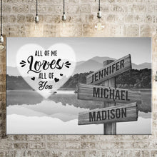 Load image into Gallery viewer, Dreams Interpretation of Lake All of Me Loves All of You Multi-Names Premium Canvas Poster
