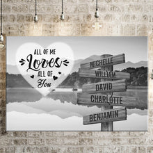 Load image into Gallery viewer, Dreams Interpretation of Lake All of Me Loves All of You Multi-Names Premium Canvas Poster