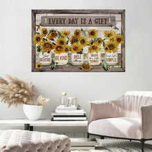 Load image into Gallery viewer, EVERY DAY IS A GIFT Framed Canvas Painting, Wall Art Prints - Ready to Hang