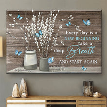 Load image into Gallery viewer, Flower And Butterfly Framed Canvas Painting, Wall Art Prints - Ready to Hang