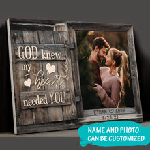 Load image into Gallery viewer, God Knew My Heart Needed You Premium Canvas