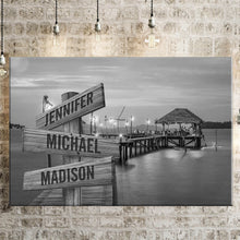 Load image into Gallery viewer, Jetty Night Multi-Names Premium Canvas Poster