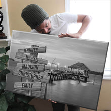 Load image into Gallery viewer, Jetty Night Multi-Names Premium Canvas