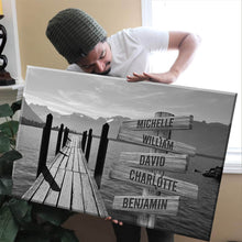 Load image into Gallery viewer, Lake Dock Multi-Names Premium Canvas