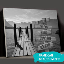 Load image into Gallery viewer, Lake Dock Multi-Names Premium Canvas Poster