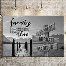 Load image into Gallery viewer, Lake Dock  A Little Whole Lot of Love Multi-Names Premium Canvas