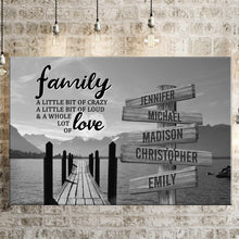 Load image into Gallery viewer, Lake Dock  A Little Whole Lot of Love Multi-Names Premium Canvas